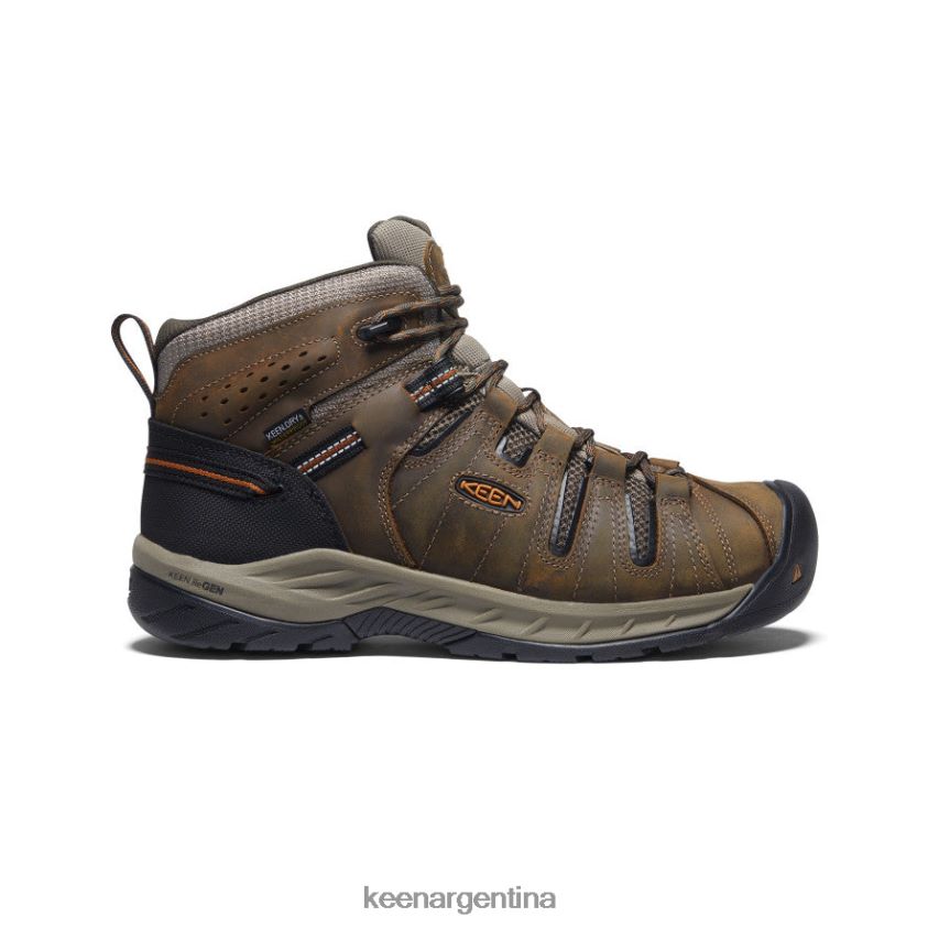 aceituna negra/atigrado calzado KEEN Flint II impermeable medio (puntera blanda) T0822B75 hombres