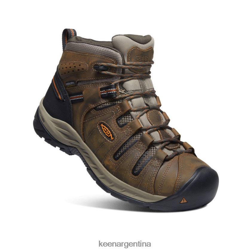 aceituna negra/atigrado calzado KEEN Flint II impermeable medio (puntera blanda) T0822B75 hombres