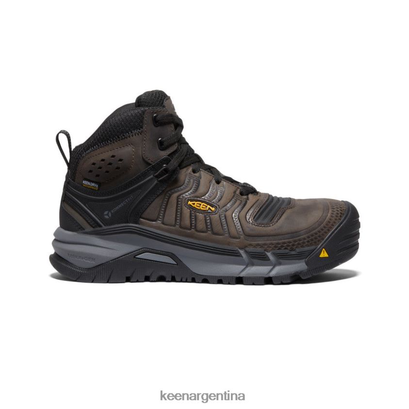 café en grano/negro calzado KEEN Kansas City+ impermeable medio (puntera de fibra de carbono) T0822B179 hombres