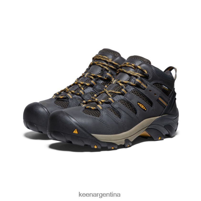 cuervo/olivo leonado calzado KEEN Lansing Mid impermeable (puntera de acero) T0822B91 hombres