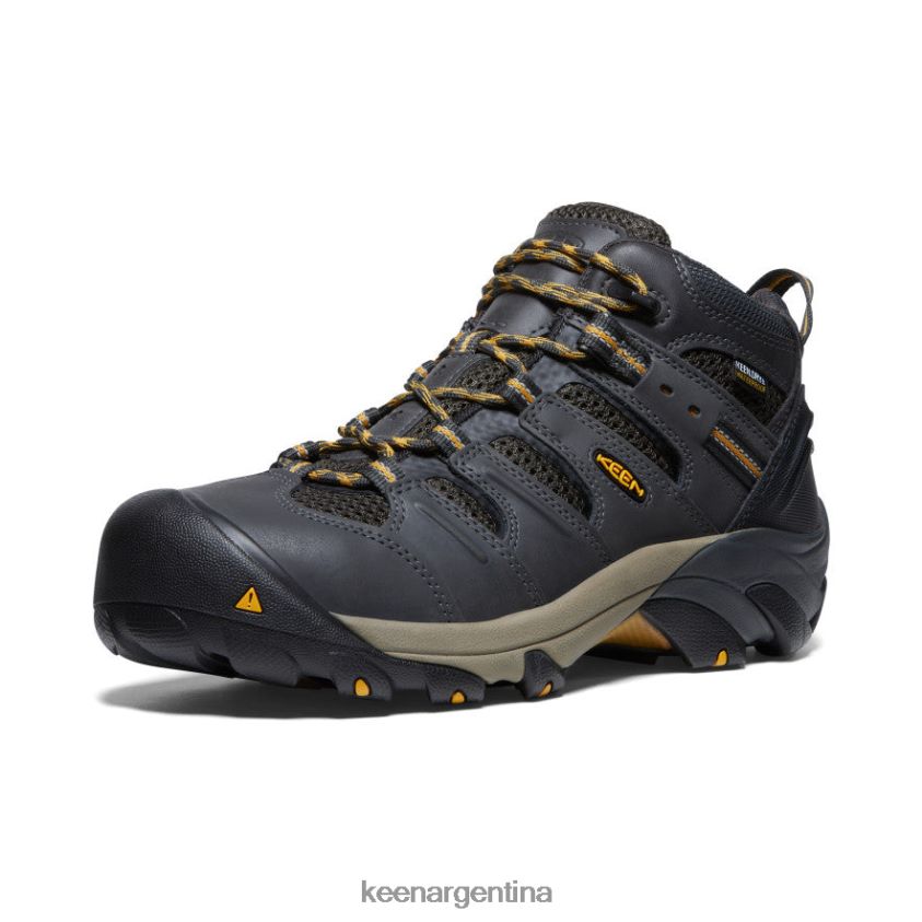 cuervo/olivo leonado calzado KEEN Lansing Mid impermeable (puntera de acero) T0822B91 hombres