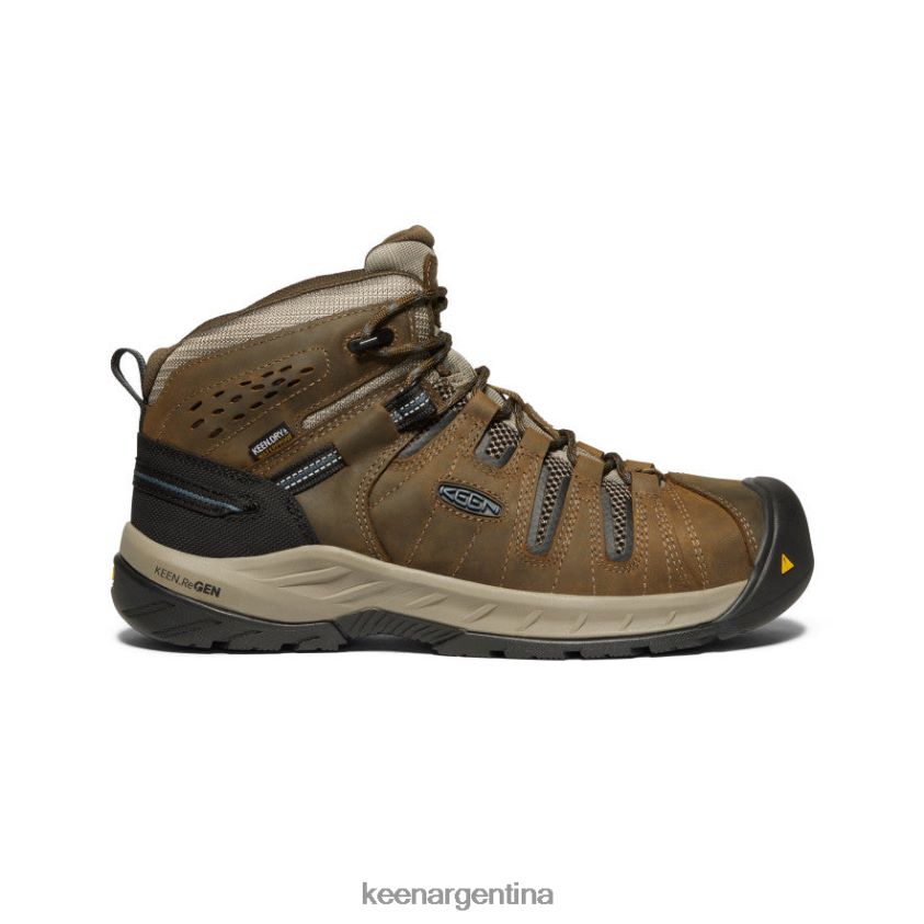 marrón cascada/azul orión calzado KEEN Bota impermeable Flint II (puntera de acero) T0822B181 hombres