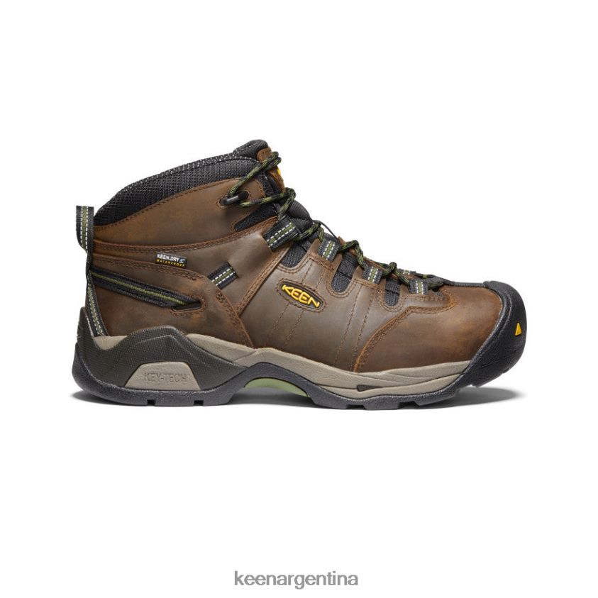 marrón cascada/verde bronce calzado KEEN Bota impermeable detroit xt (puntera de acero) T0822B245 hombres