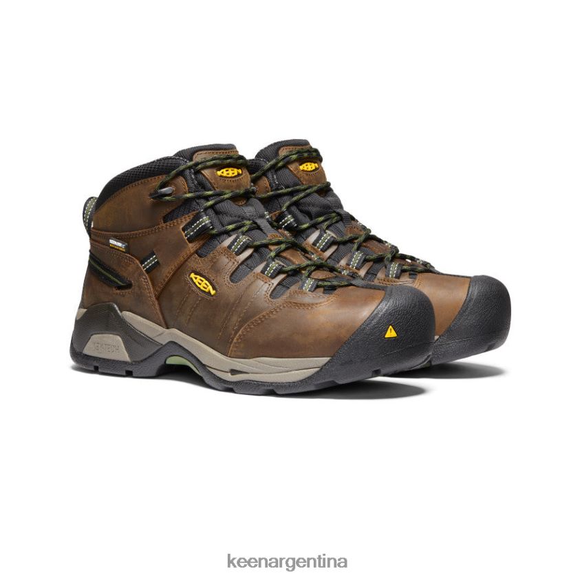 marrón cascada/verde bronce calzado KEEN Bota impermeable detroit xt (puntera de acero) T0822B245 hombres