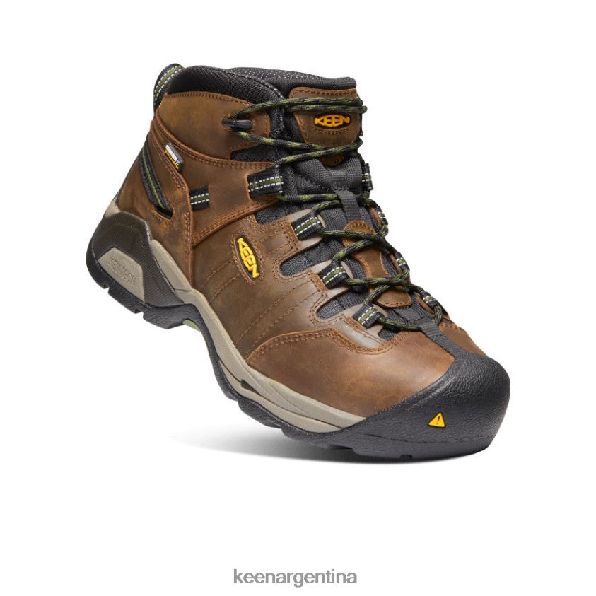 marrón cascada/verde bronce calzado KEEN Bota impermeable detroit xt (puntera de acero) T0822B245 hombres