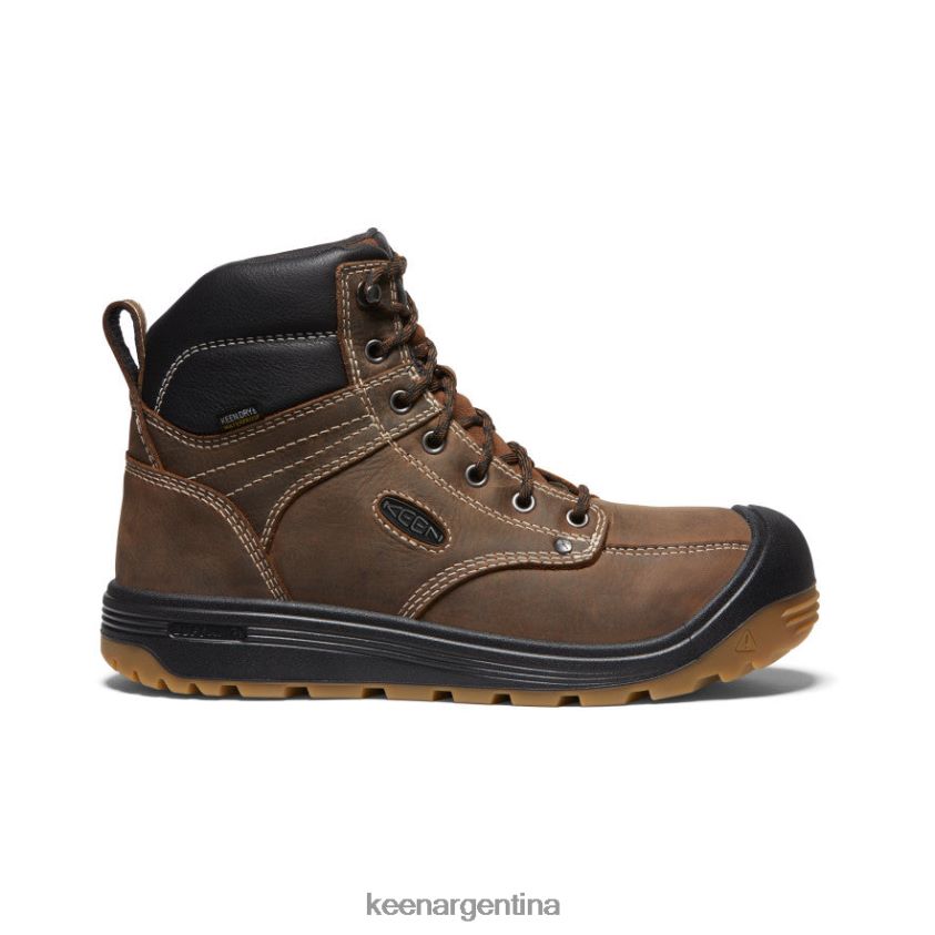 tierra oscura/goma calzado KEEN fuerte wayne 6"(puntera blanda) T0822B1 hombres