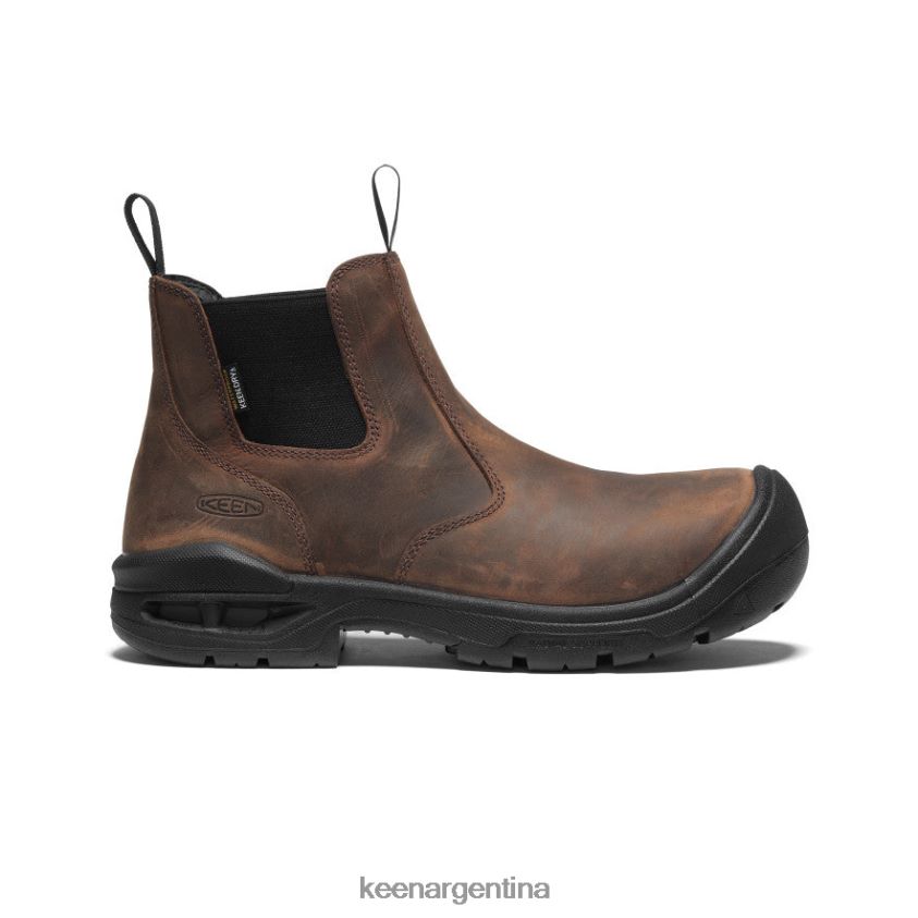 tierra oscura/negro calzado KEEN juneau romeo impermeable (puntera blanda) T0822B364 hombres