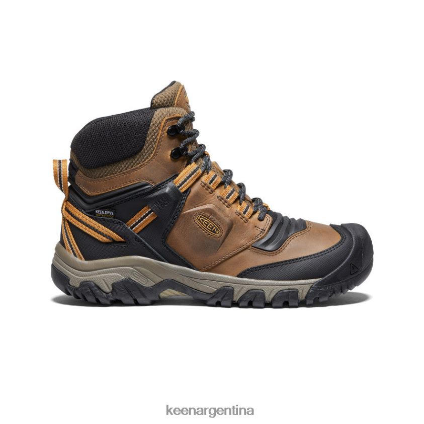 bisonte/marrón dorado calzado KEEN bota impermeable ridge flex T0822B142 hombres
