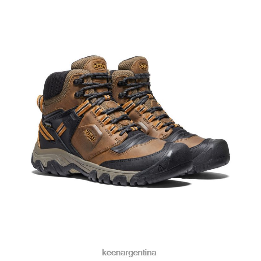 bisonte/marrón dorado calzado KEEN bota impermeable ridge flex T0822B142 hombres