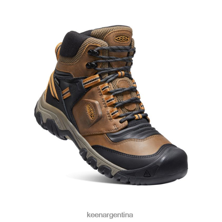 bisonte/marrón dorado calzado KEEN bota impermeable ridge flex T0822B142 hombres