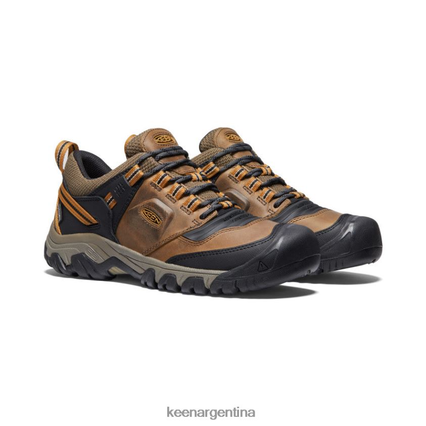 bisonte/marrón dorado calzado KEEN cresta flexible impermeable T0822B250 hombres