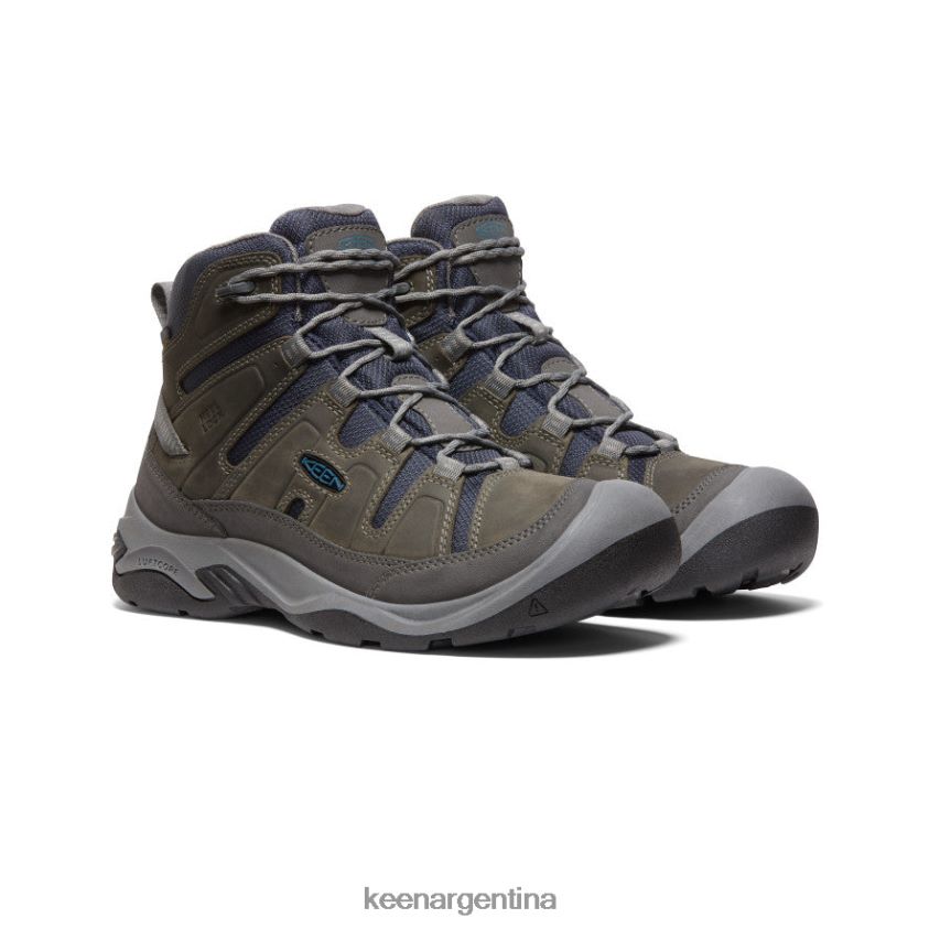 gris acero/azul legión calzado KEEN bota impermeable circadia T0822B72 hombres