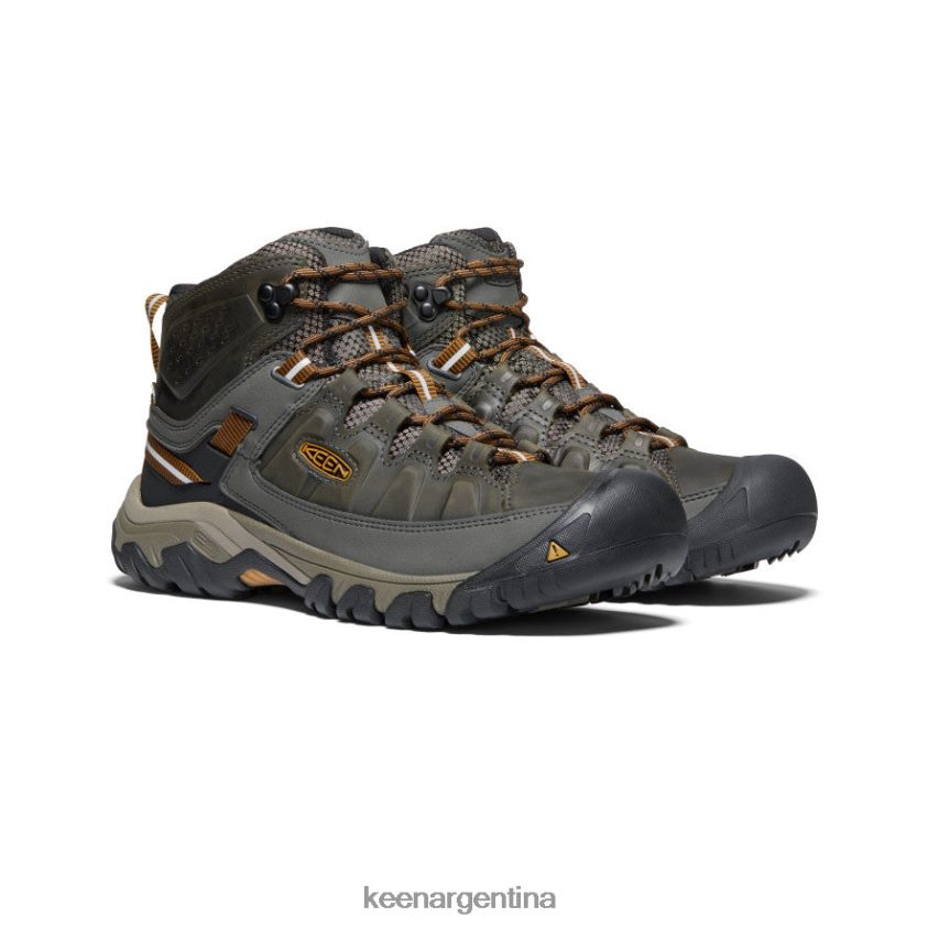 negro oliva/marrón dorado calzado KEEN targhee iii impermeable medio T0822B230 hombres