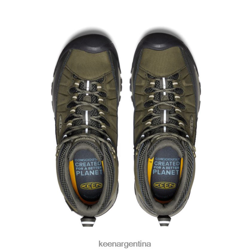 oliva oscuro/taupe plaza calzado KEEN targhee exp impermeable medio T0822B69 hombres