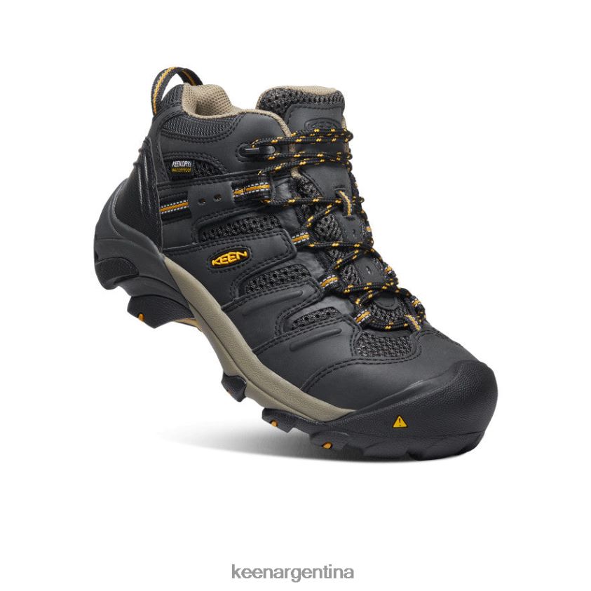 cuervo/olivo leonado calzado KEEN Lansing impermeable medio (puntera de acero) T0822B598 mujer