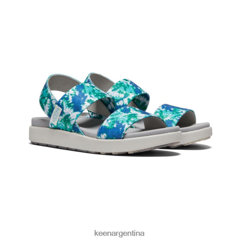 porcelana/teñido anudado calzado KEEN sandalia elle con tira trasera T0822B422 mujer