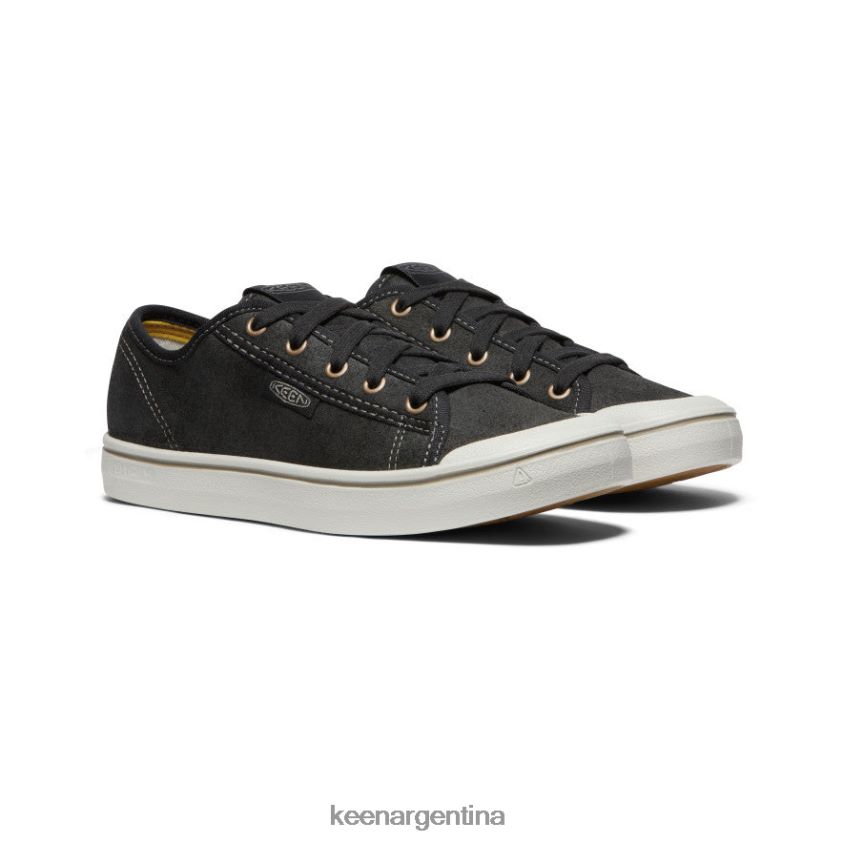 abedul negro/plateado calzado KEEN zapatilla elsa de cuero cosecha T0822B628 mujer