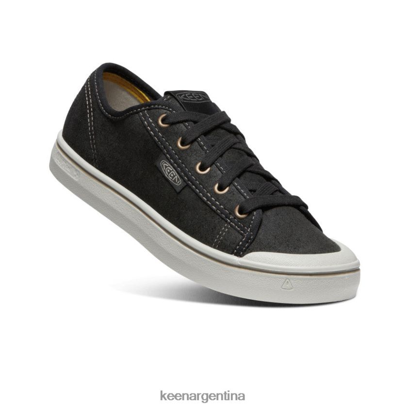 abedul negro/plateado calzado KEEN zapatilla elsa de cuero cosecha T0822B628 mujer