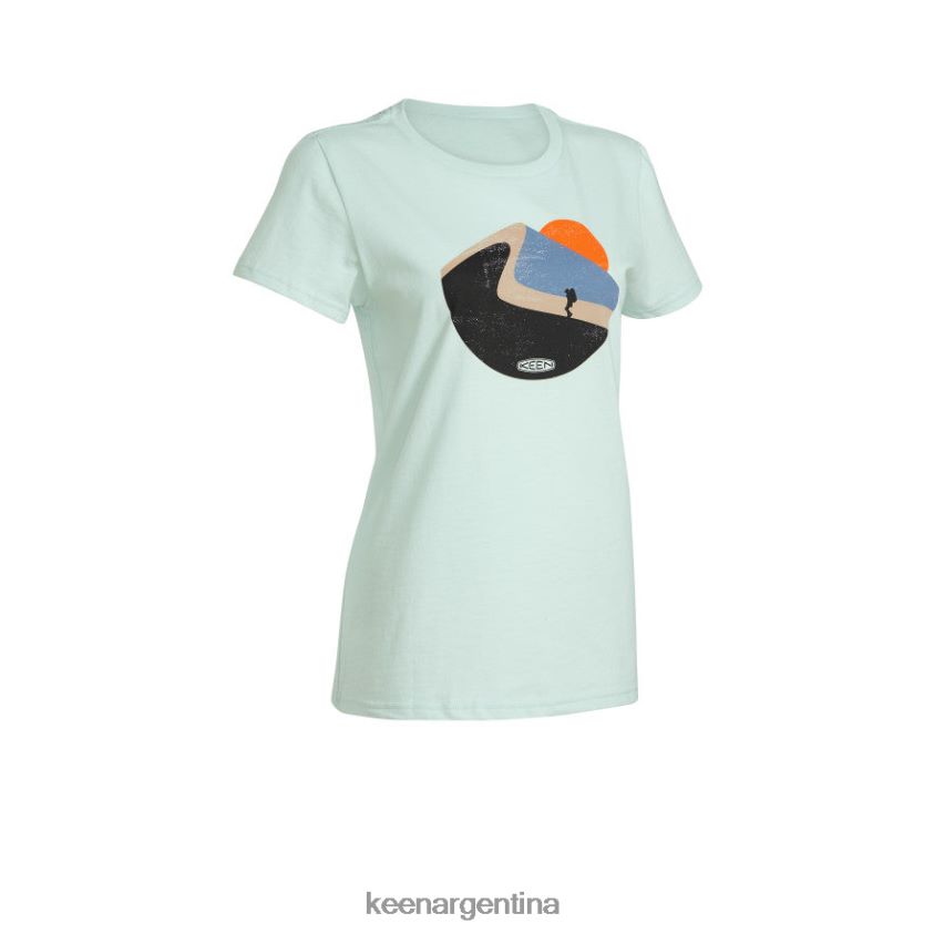 susurrando azul ropa KEEN caminar más camiseta T0822B633 mujer