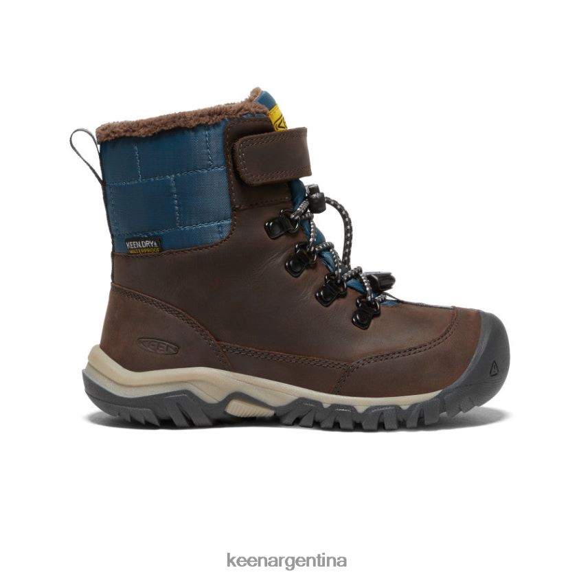 grano de café/azul ala verde azulado calzado KEEN bota impermeable greta T0822B1016 niños grandes