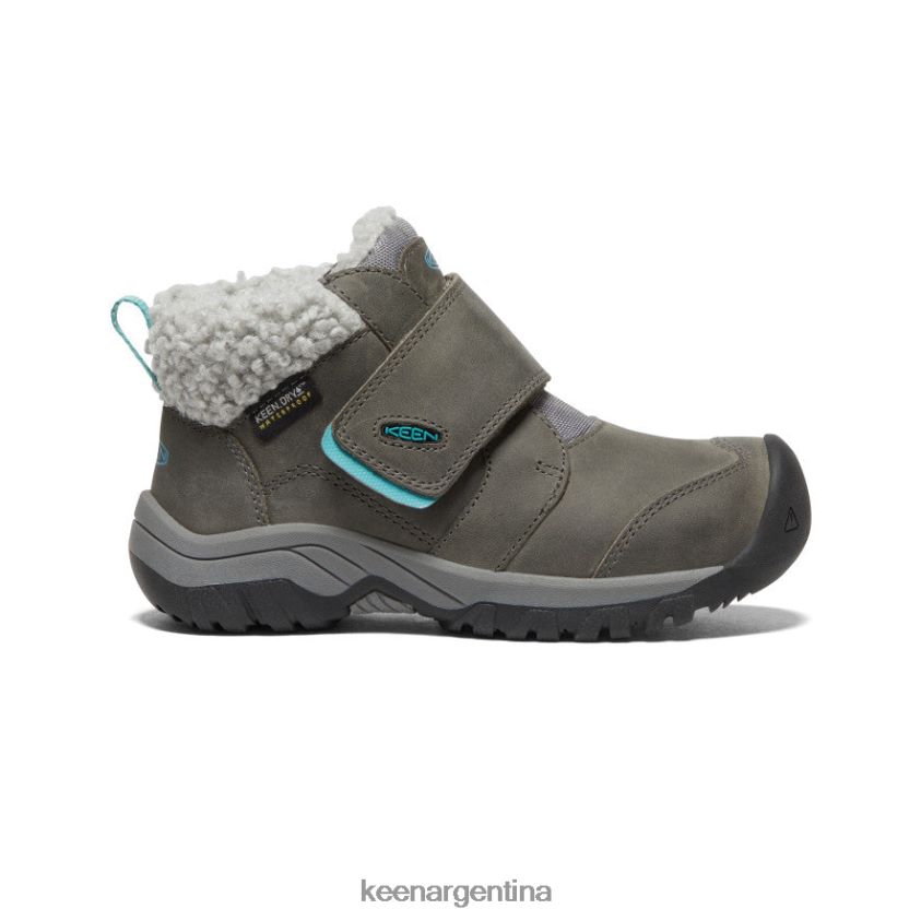 gris acero/porcelana calzado KEEN bota impermeable kootenay iv T0822B1010 pequeños niños