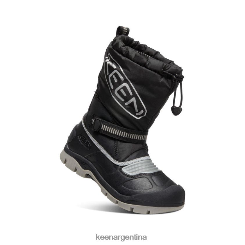 negro/plata calzado KEEN bota impermeable snow troll T0822B1000 niños grandes