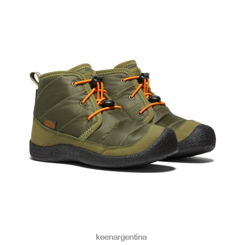 oliva capuleto/naranja rojizo calzado KEEN chukka impermeable howser ii T0822B936 niños grandes