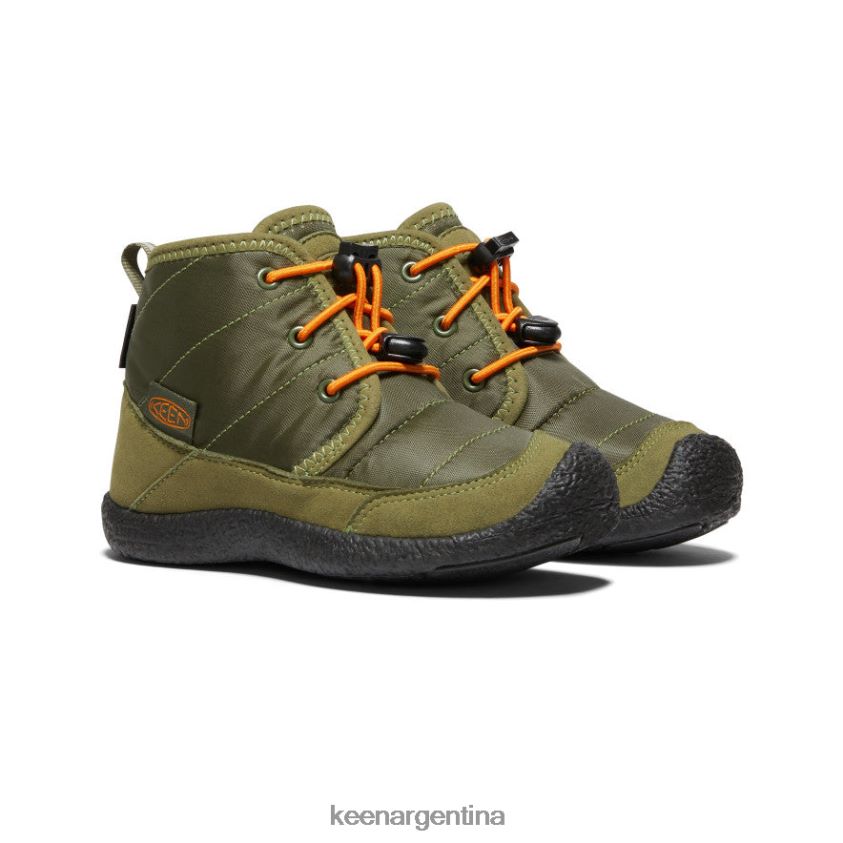 oliva capuleto/naranja rojizo calzado KEEN chukka impermeable howser ii T0822B996 pequeños niños
