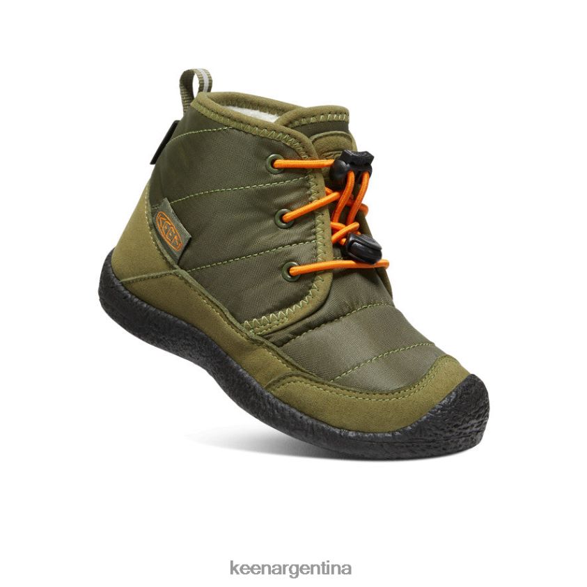 oliva capuleto/naranja rojizo calzado KEEN chukka impermeable howser ii T0822B996 pequeños niños
