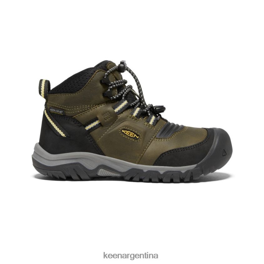 oliva oscuro/cidra oscura calzado KEEN bota impermeable ridge flex T0822B948 niños grandes