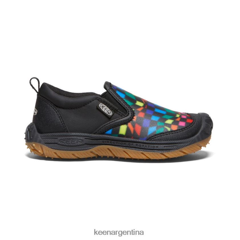 negro/multicolor calzado KEEN perro de velocidad sin cordones T0822B714 pequeños niños