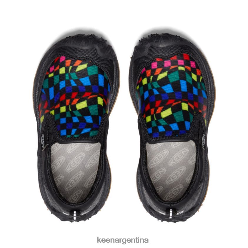 negro/multicolor calzado KEEN perro de velocidad sin cordones T0822B714 pequeños niños