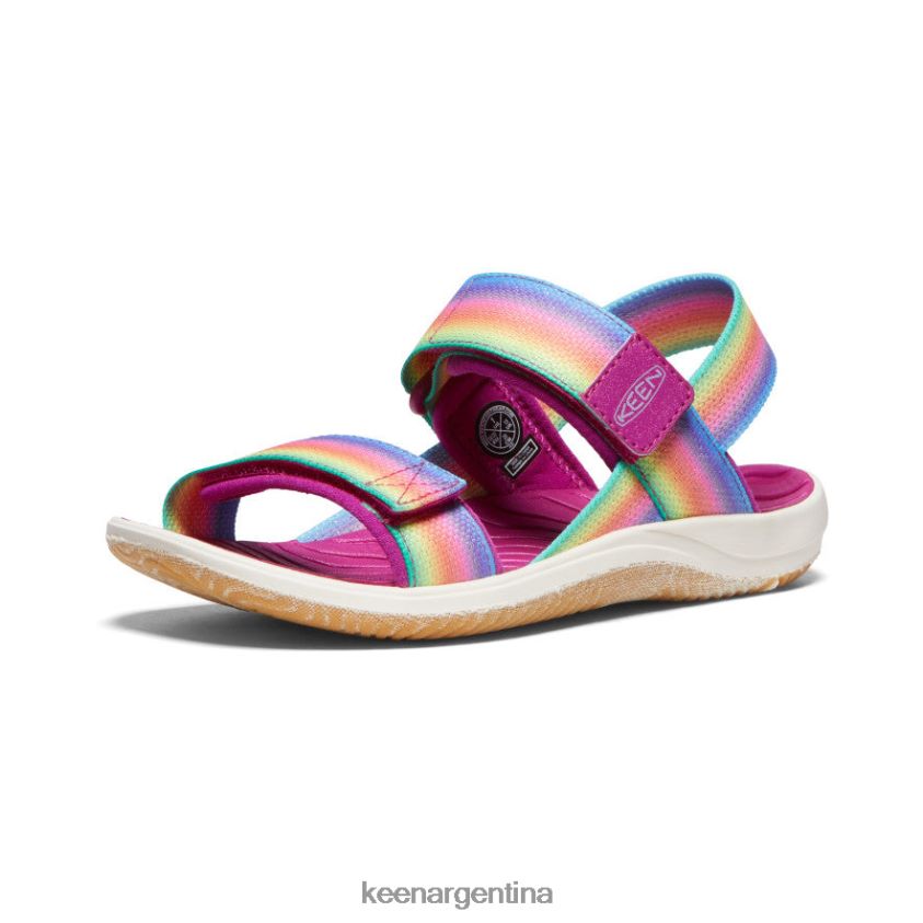 arcoiris/festival fucsia calzado KEEN correa trasera elle T0822B721 niños grandes