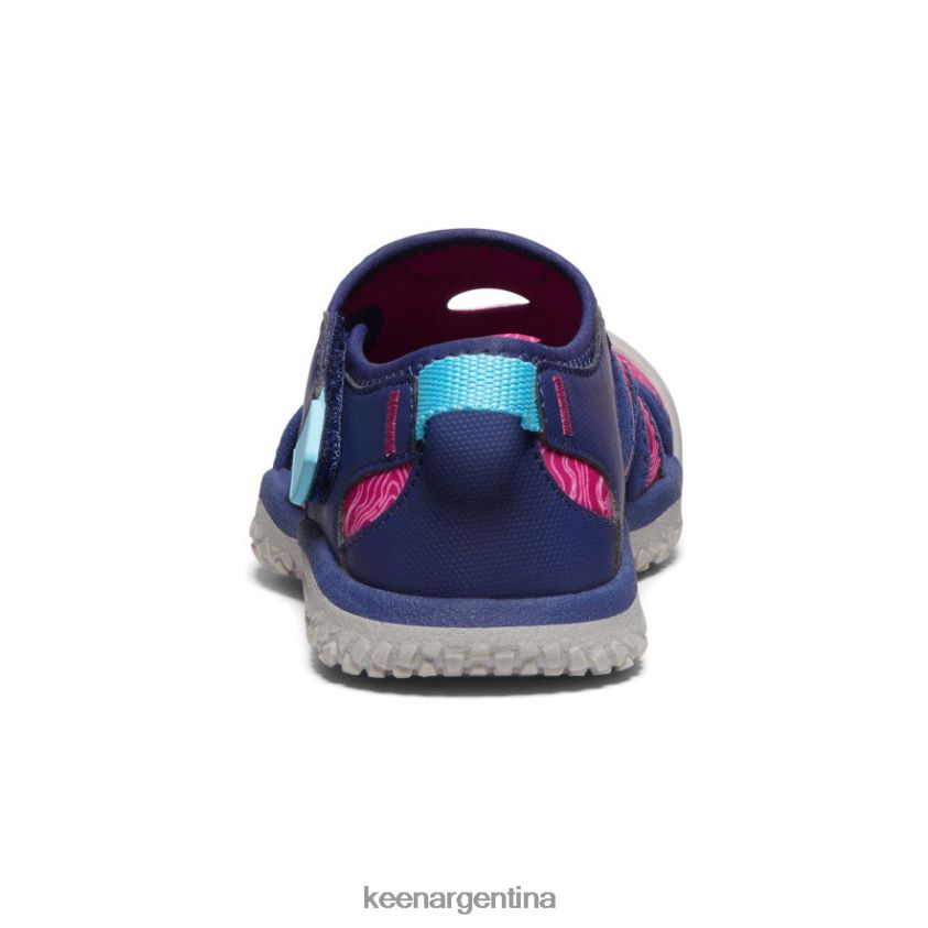 azul profundo/festival fucsia calzado KEEN sandalia raya T0822B866 pequeños niños