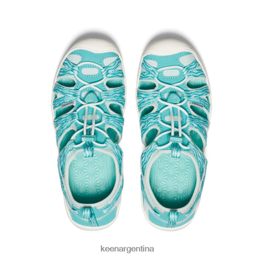 cascada/vidrio azul calzado KEEN sandalia moxie T0822B924 niños grandes