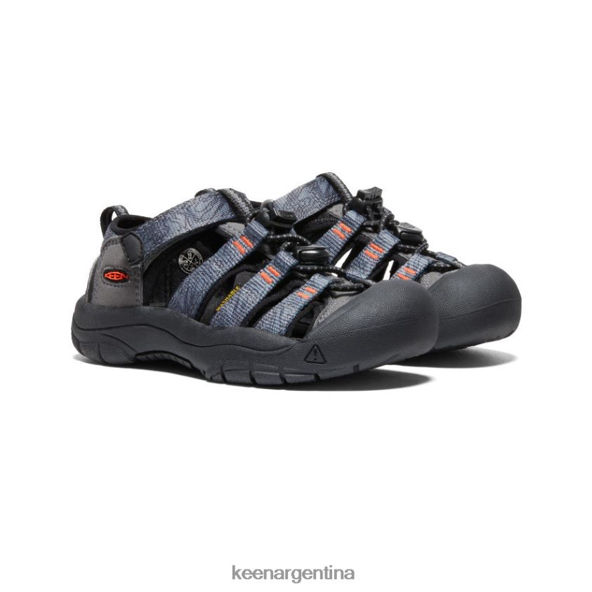 gris acero/negro calzado KEEN newport h2 T0822B735 pequeños niños