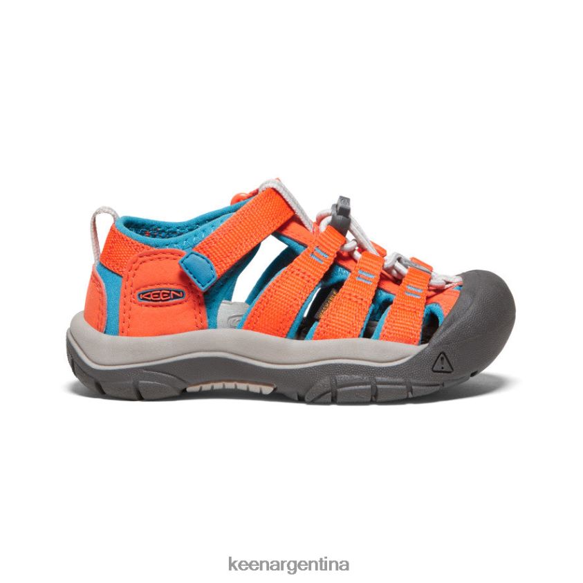 naranja seguridad/azul fiordo calzado KEEN newport h2 T0822B738 pequeños niños