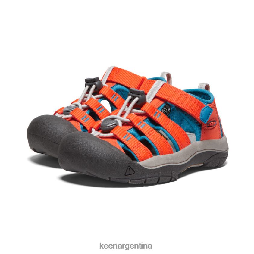 naranja seguridad/azul fiordo calzado KEEN newport h2 T0822B738 pequeños niños