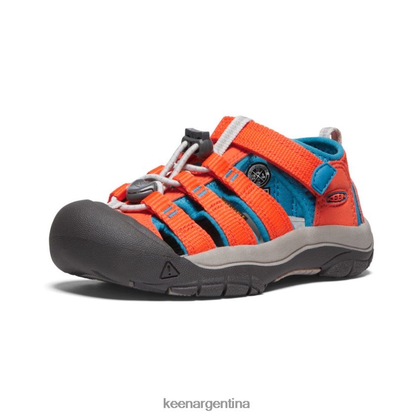 naranja seguridad/azul fiordo calzado KEEN newport h2 T0822B738 pequeños niños