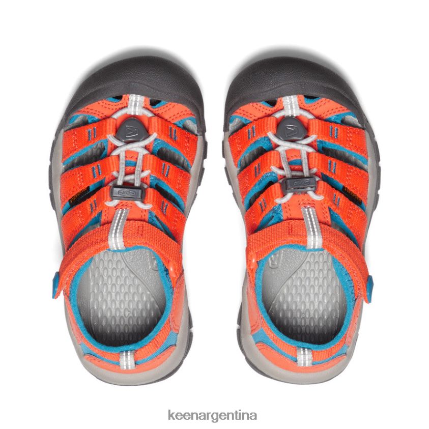 naranja seguridad/azul fiordo calzado KEEN newport h2 T0822B738 pequeños niños