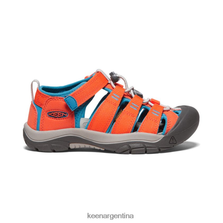 naranja seguridad/azul fiordo calzado KEEN newport h2 T0822B756 niños grandes