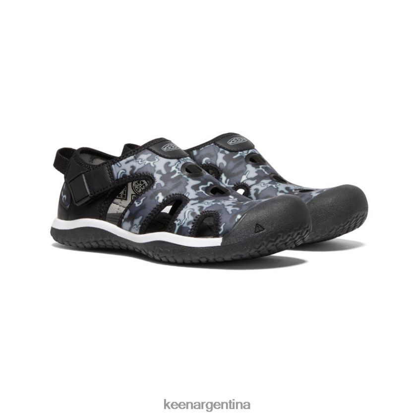 negro/camuflaje calzado KEEN sandalia raya T0822B918 niños grandes