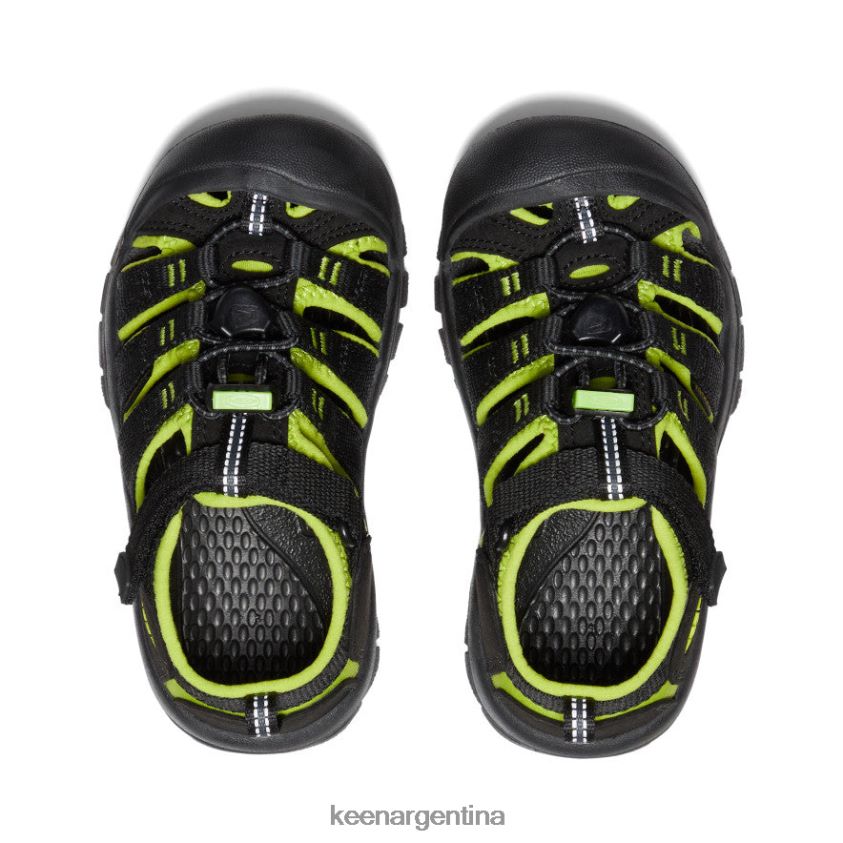 negro/verde lima calzado KEEN newport h2 T0822B745 pequeños niños