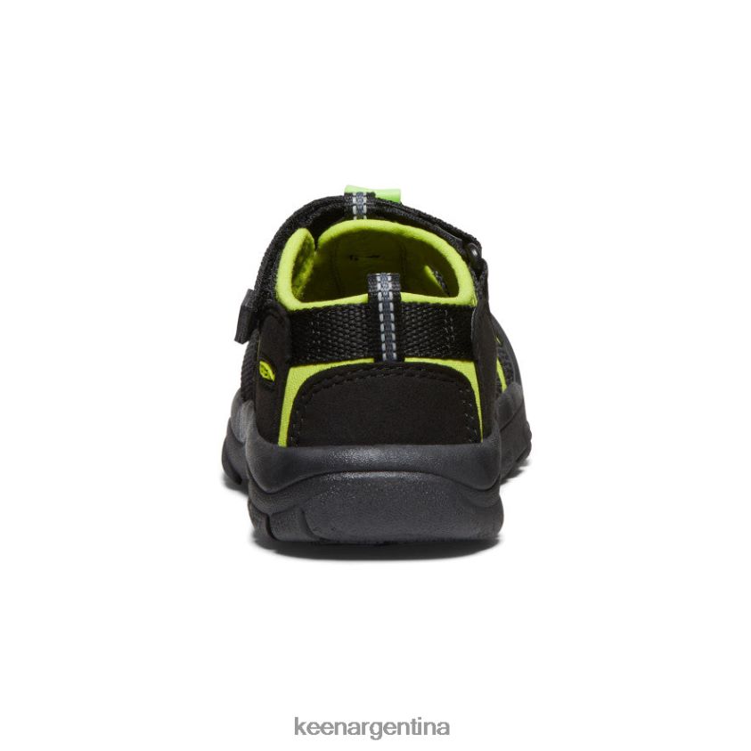 negro/verde lima calzado KEEN newport h2 T0822B745 pequeños niños