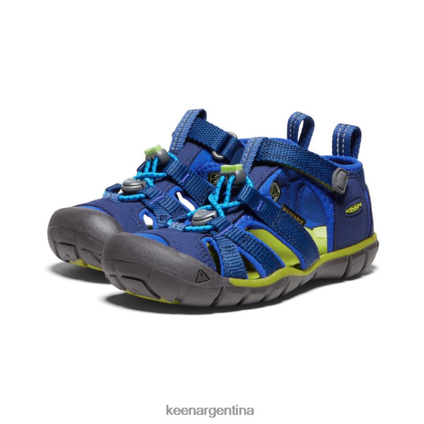 profundidades azules/chartreuse calzado KEEN seacamp ii cnx T0822B846 pequeños niños