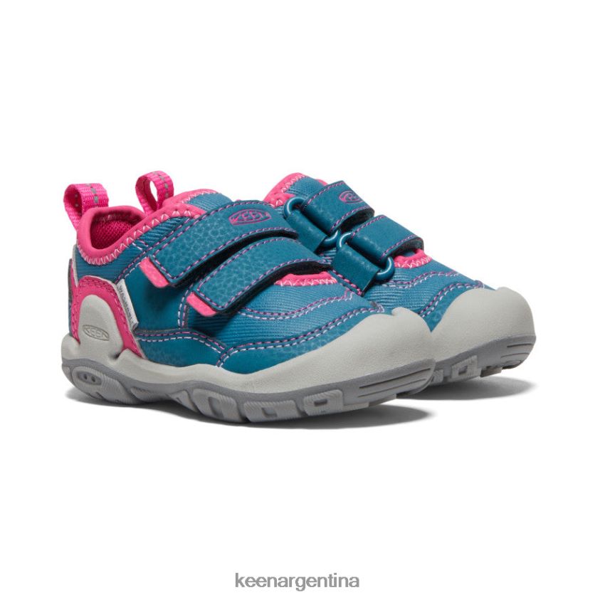 coral azul/pavo real rosa calzado KEEN tenis con doble tira hueca y nudo T0822B959 niños pequeños