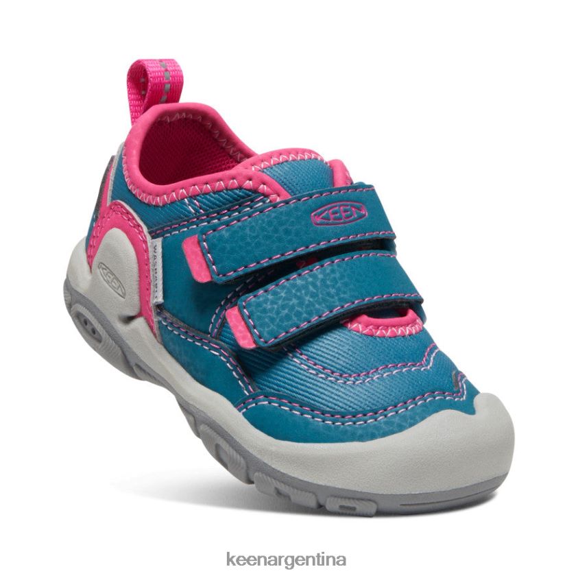 coral azul/pavo real rosa calzado KEEN tenis con doble tira hueca y nudo T0822B959 niños pequeños
