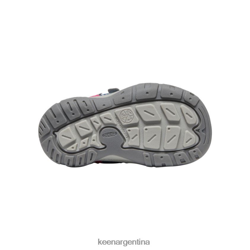 coral azul/pavo real rosa calzado KEEN tenis con doble tira hueca y nudo T0822B959 niños pequeños